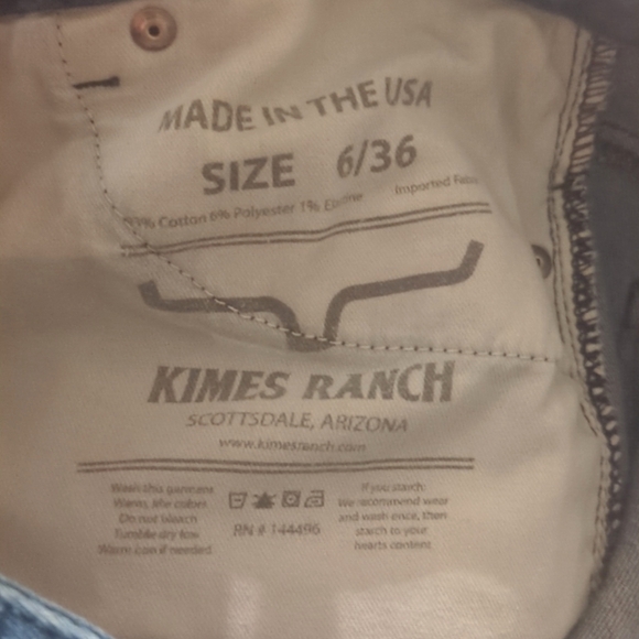 KIMES RANCH Women's Lola Dark Indigo Trouser Cut Flare Jeans jeans sz 6x36L EUC - Picture 16 of 16